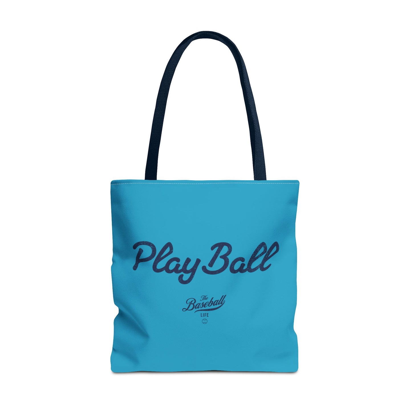 Play Ball Tote Bag_Turquoise with Navy Print