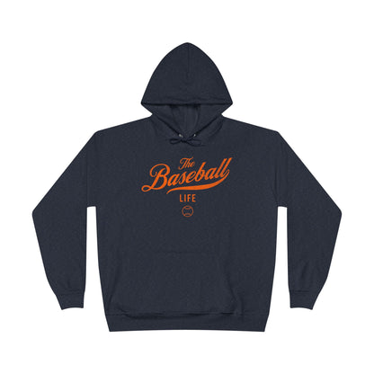 The Baseball Life Hoodie w/Grommets_Orange Print