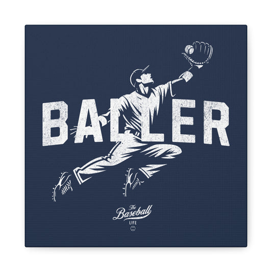Baller Wall Art Canvas_Navy