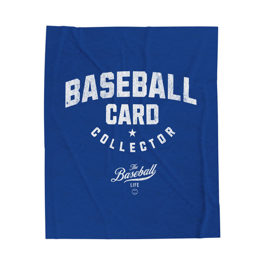 Velveteen Plush Blanket_Baseball Card Collector_Royal Blue