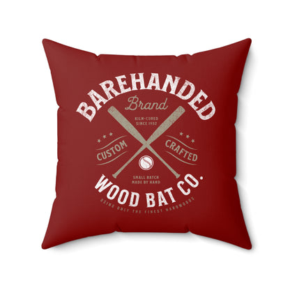 Accent Pillow_Barehanded Wood Bat Co._Maroon