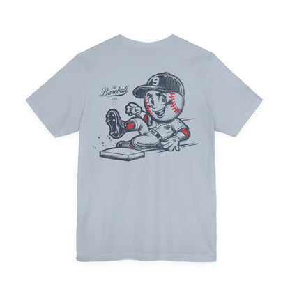 Mr. Baseball Mascot Sliding T-Shirt
