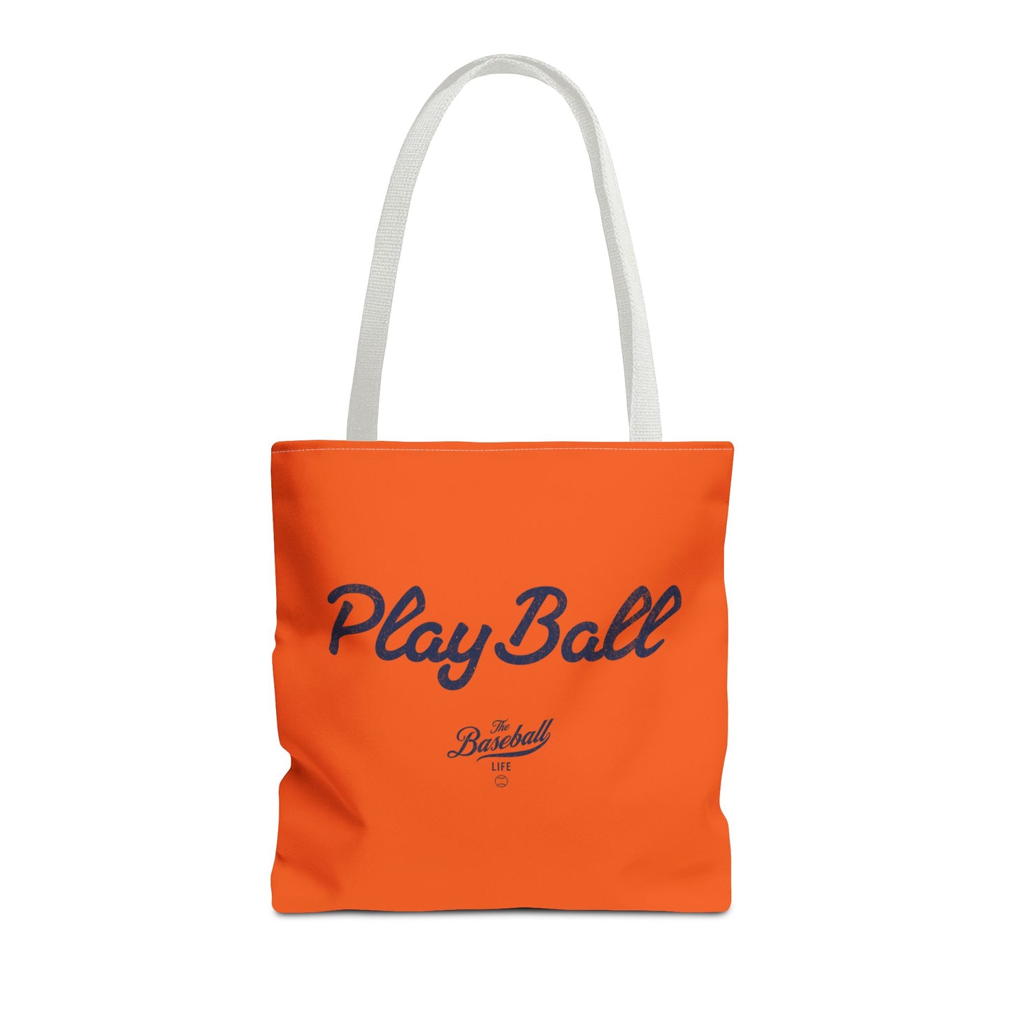 Play Ball Tote Bag_Orange with Navy Print