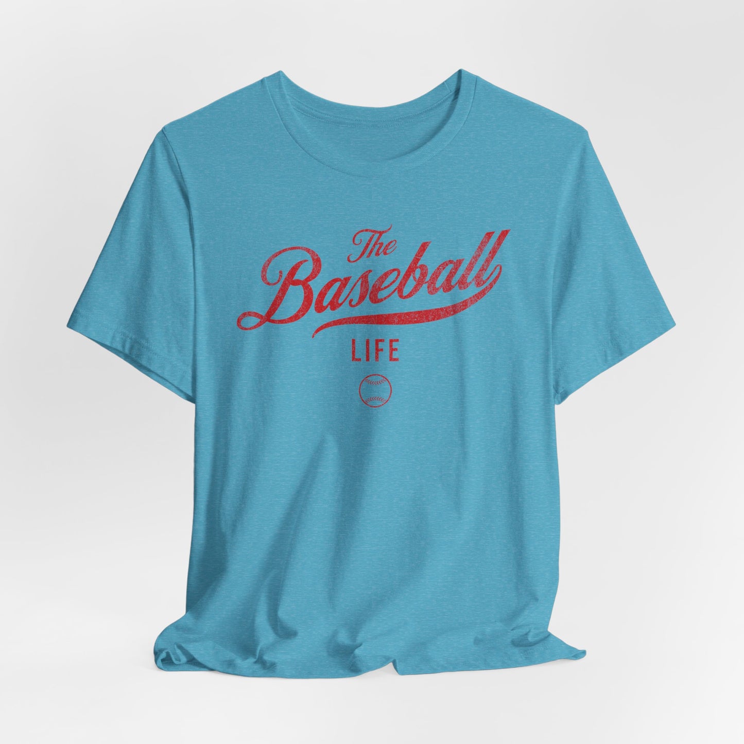 The Baseball Life Classic Script T-Shirt_Red Print