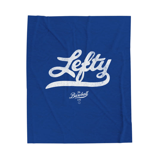 Velveteen Plush Blanket_Lefty_Royal Blue