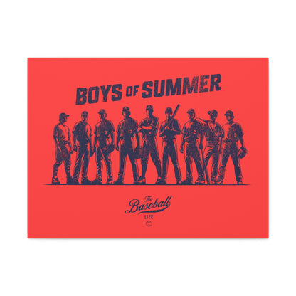 Boys of Summer Wall Art Canvas_Coral Red