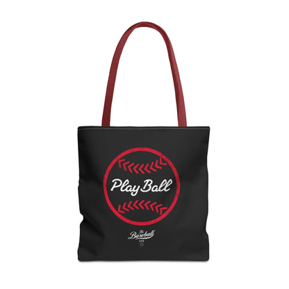 Baseball Icon Play Ball Tote Bag_Black