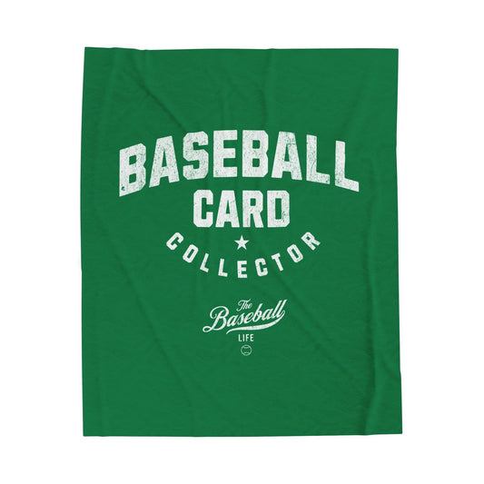 Velveteen Plush Blanket_Baseball Card Collector_Green