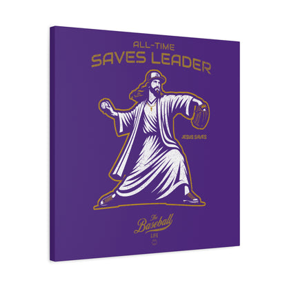 Jesus All-Time Saves Leader Wall Art Canvas_Purple