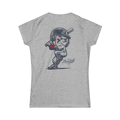 Women's Mr. Baseball Mascot Batting T-Shirt