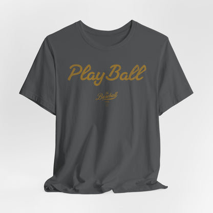 Play Ball_Old Gold Print T-Shirt