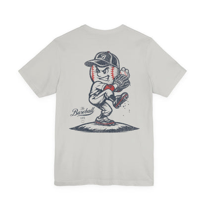 Mr. Baseball Mascot Pitching LEFTY T-Shirt