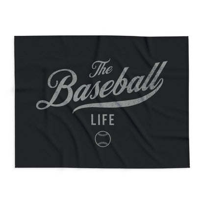 Fleece Blanket_Black w Silver Gray Print