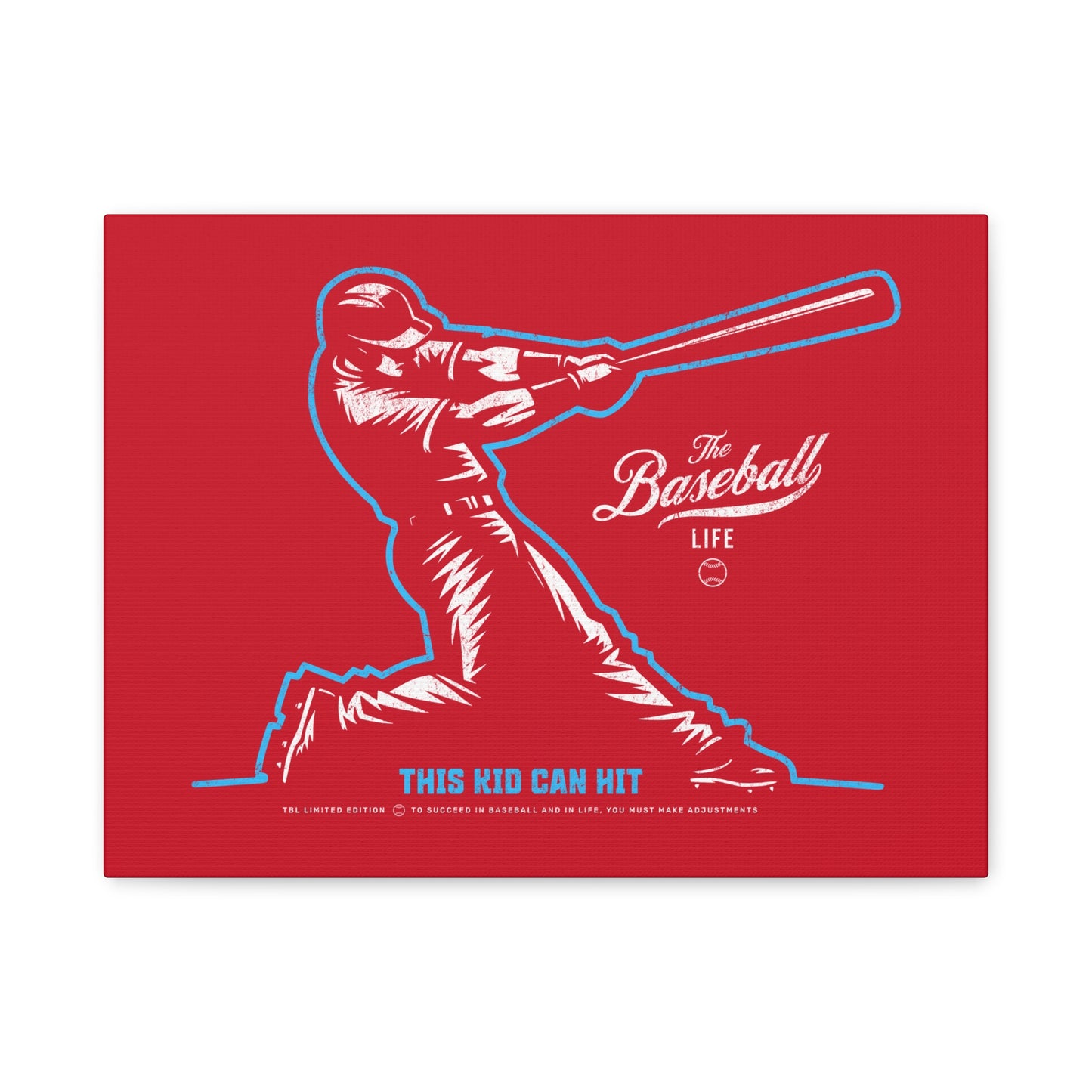 This Kid Can Hit  Wall Art Canvas_Red