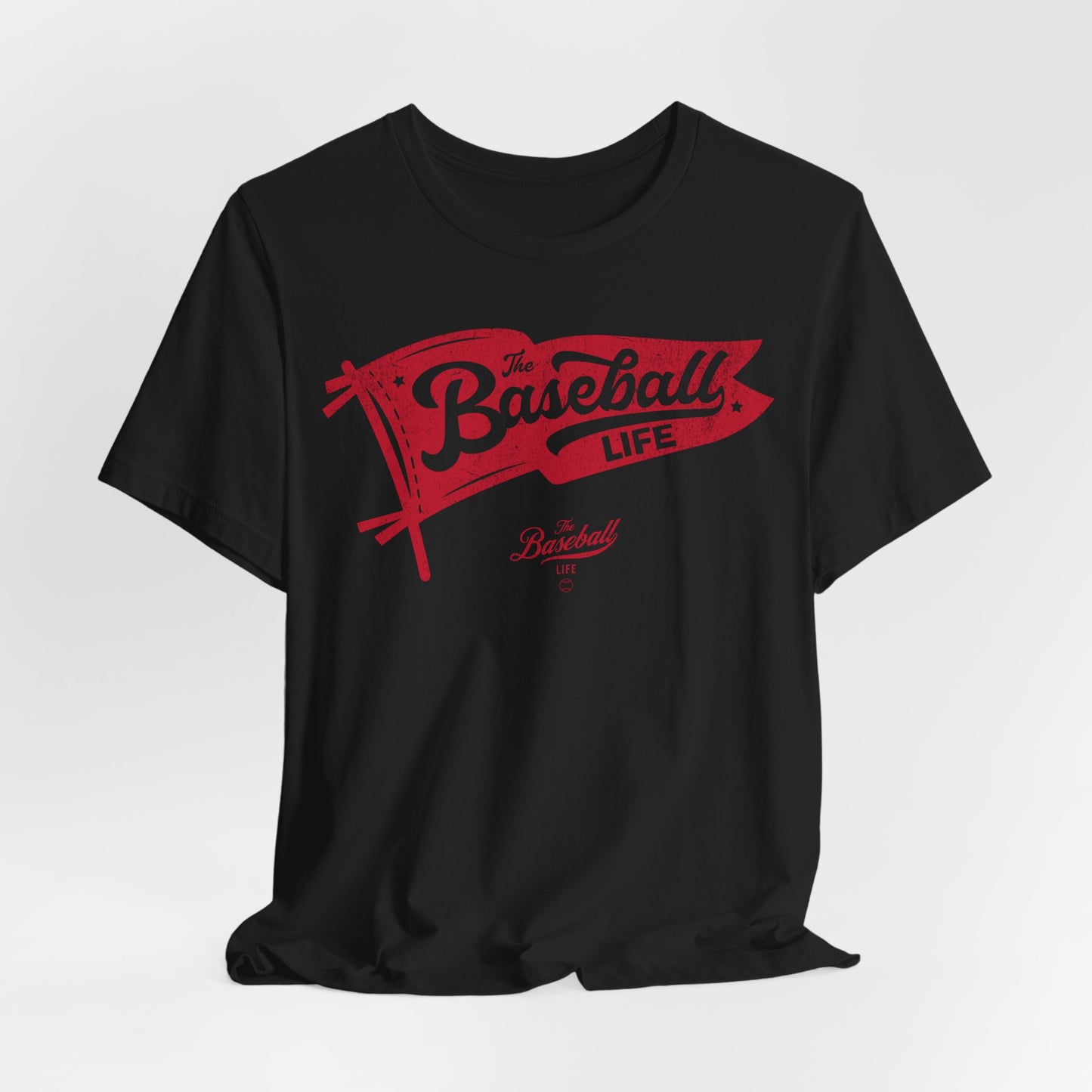 Baseball Pennant T-Shirt - Red Print