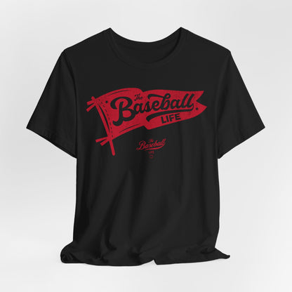 Baseball Pennant T-Shirt - Red Print
