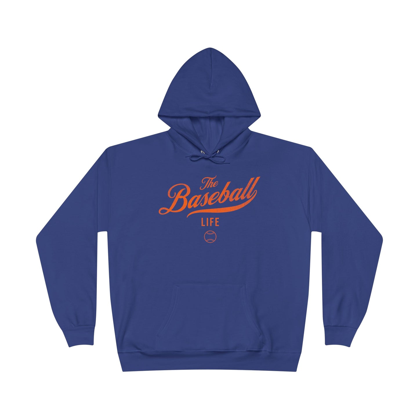 The Baseball Life Hoodie w/Grommets_Orange Print
