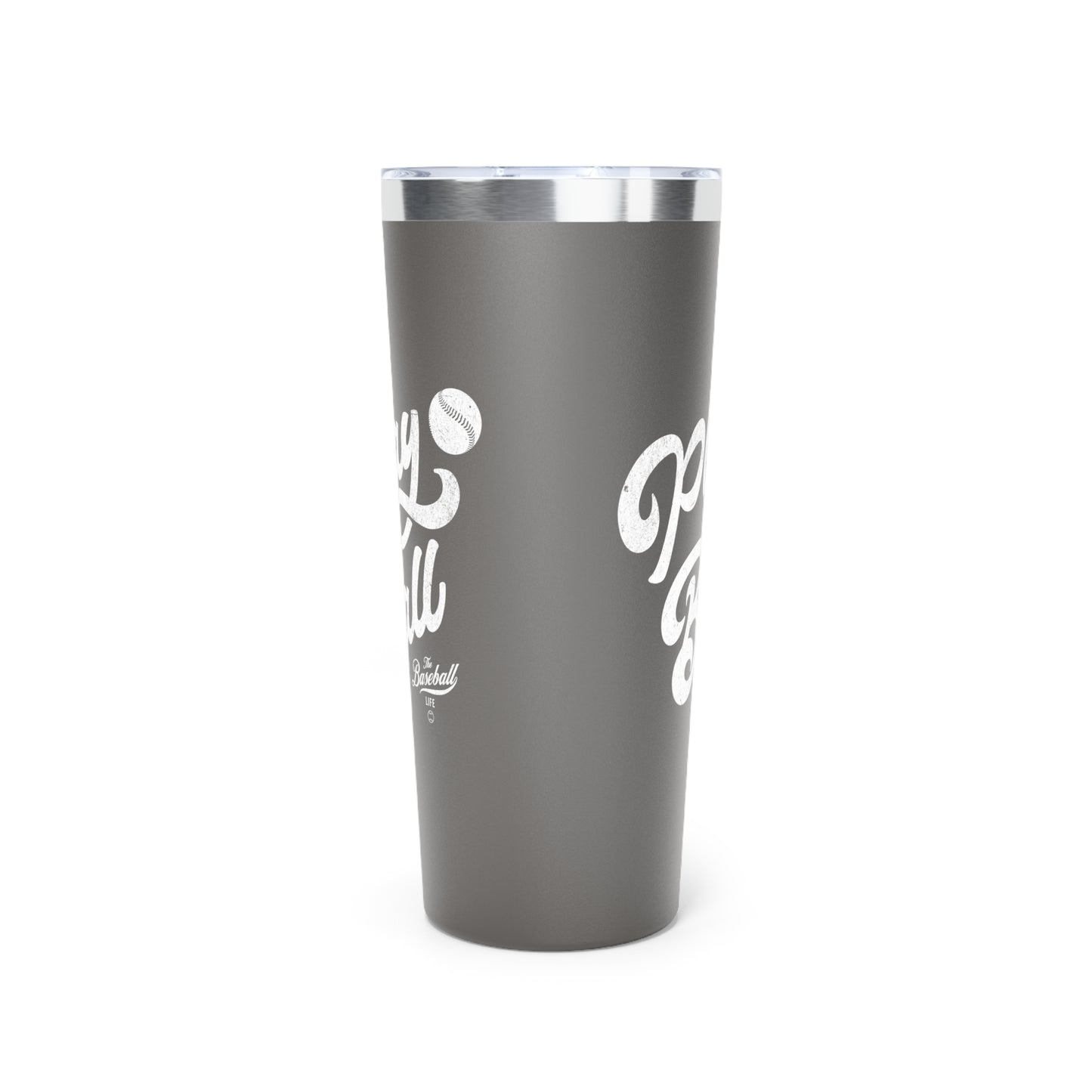 22oz Insulated Travel Tumbler_Play Ball Script