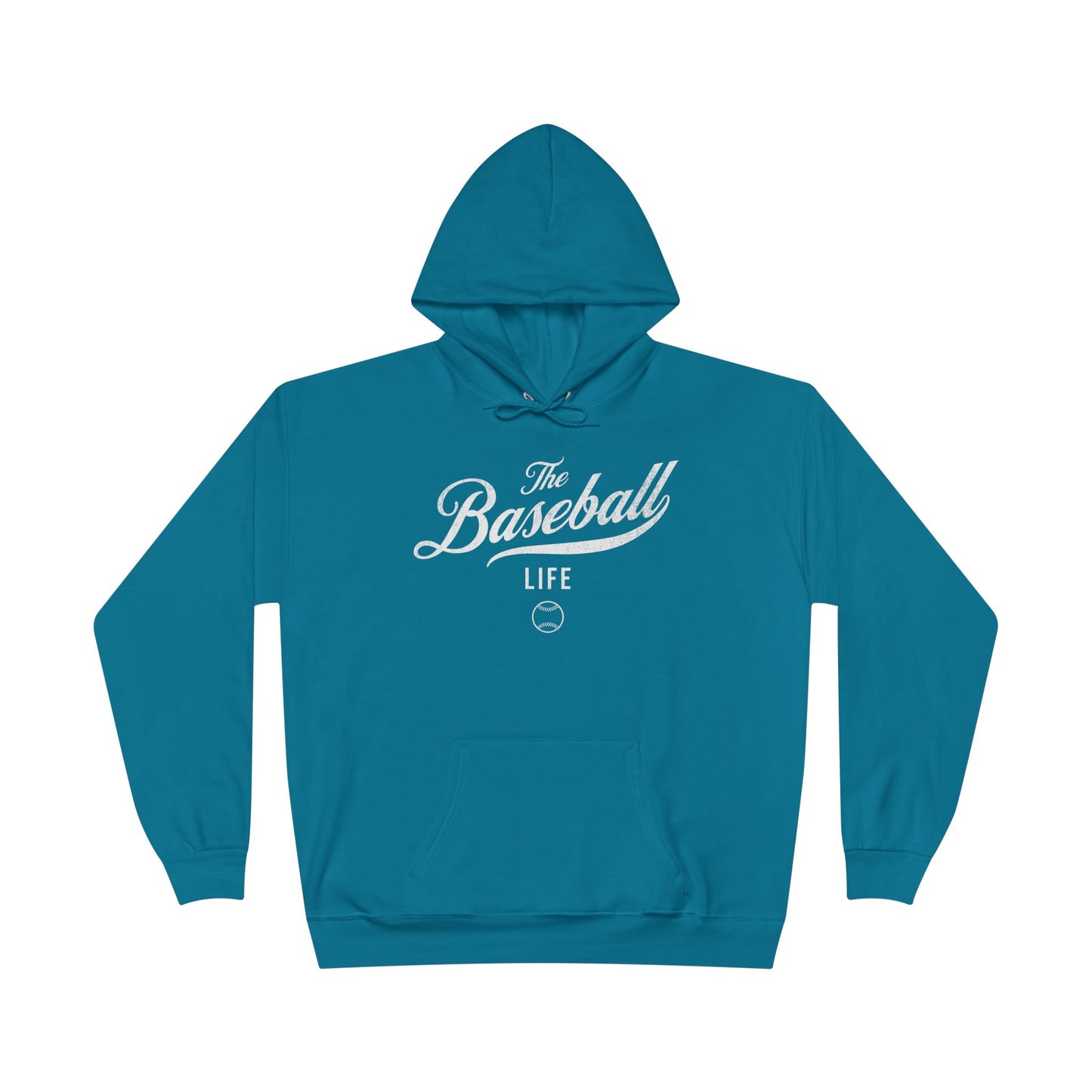 The Baseball Life Hoodie w/Grommets_White Print