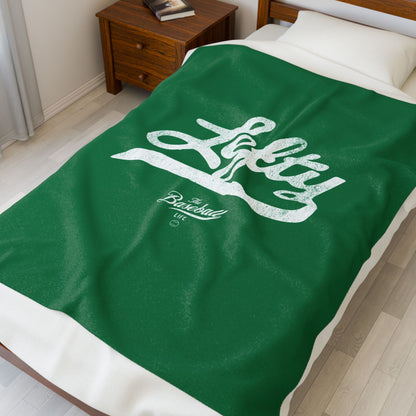 Velveteen Plush Blanket_Lefty_Green