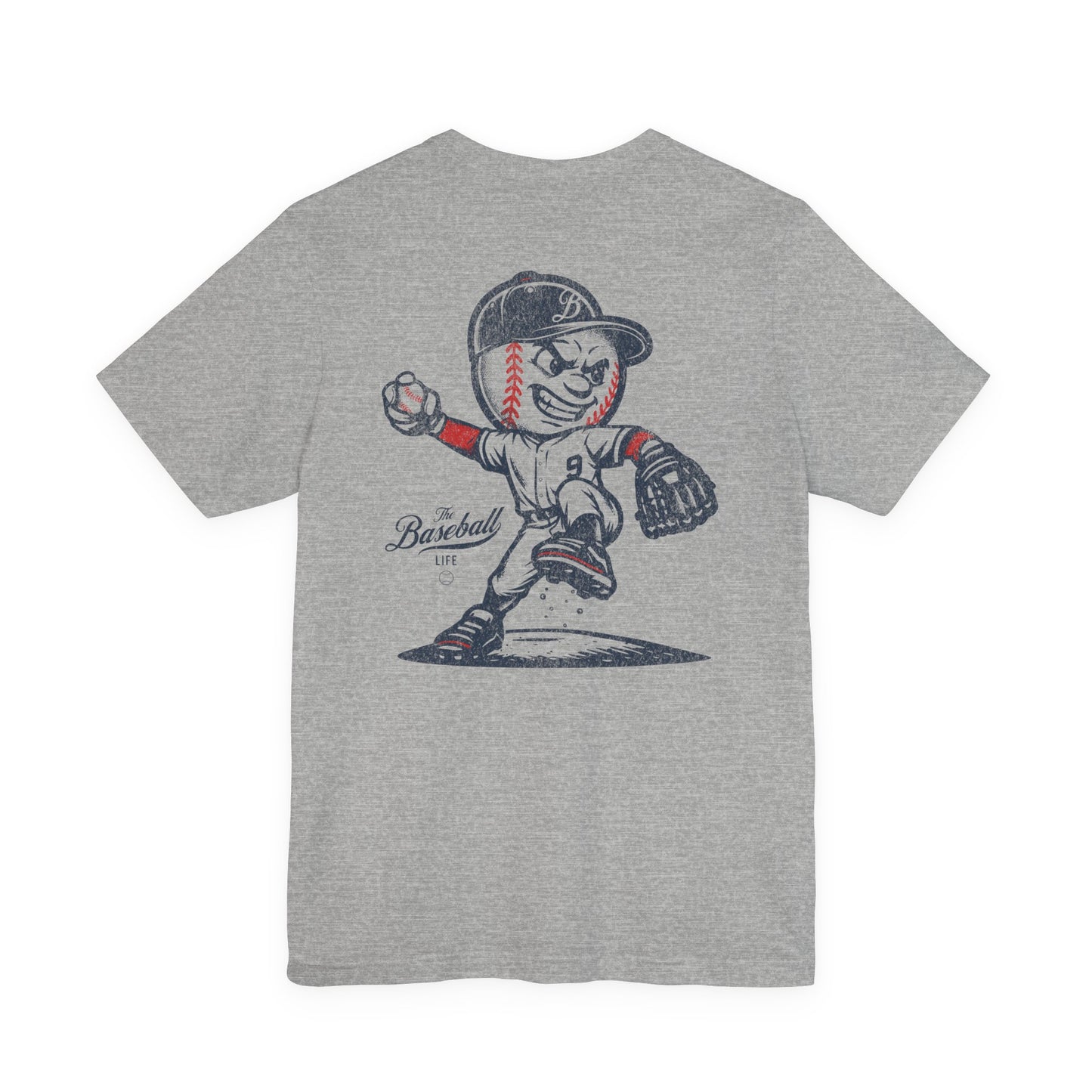 Mr. Baseball Mascot Pitching T-Shirt