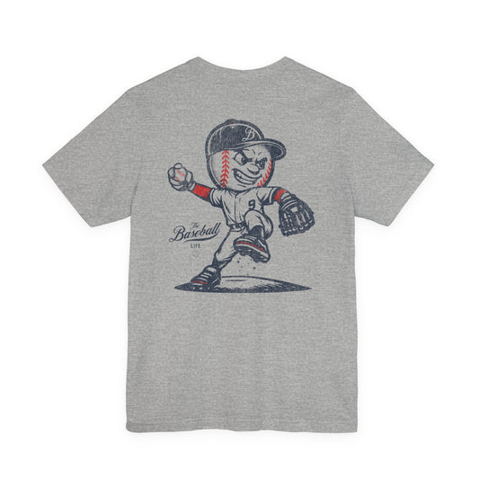 Mr. Baseball Mascot Pitching T-Shirt