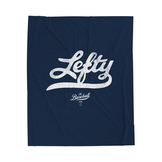 Velveteen Plush Blanket_Lefty_Navy