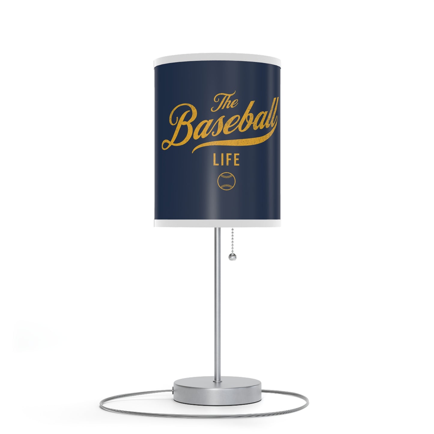 Table Lamp_Navy w Yellow Gold Print