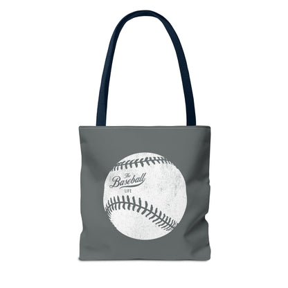Weathered Baseball Tote Bag_Dark Gray
