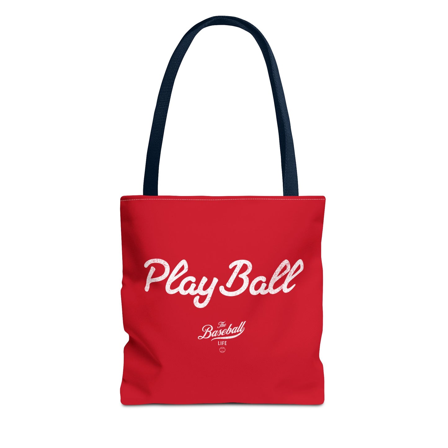 Play Ball Tote Bag_Red with White Print
