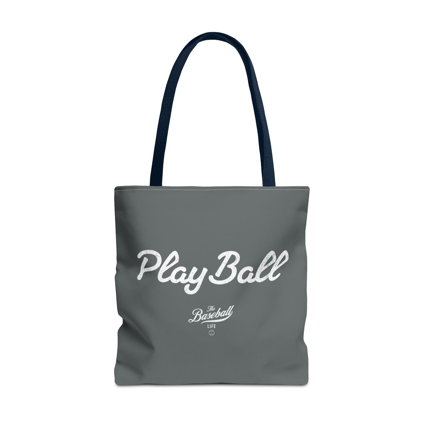 Play Ball Tote Bag_Dark Gray with White Print