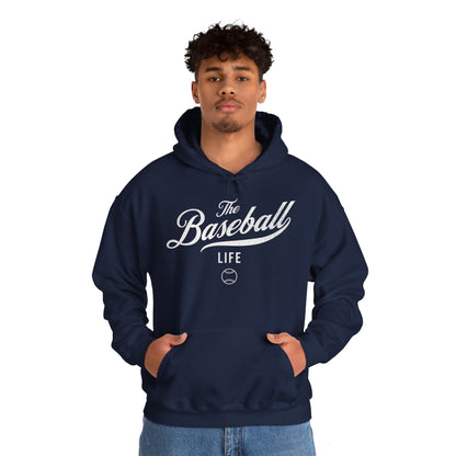 The Baseball Life Hoodie_White Print