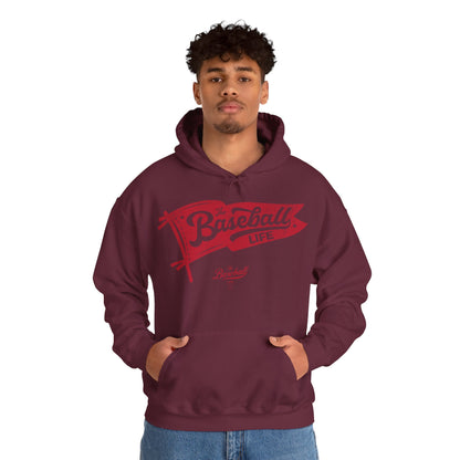 Classic Pennant Hoodie - Red Print
