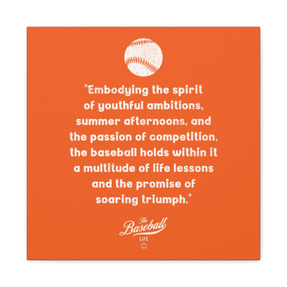 The Baseball Life "Verse" Wall Art Canvas_Orange