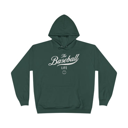 The Baseball Life Hoodie w/Grommets_White Print