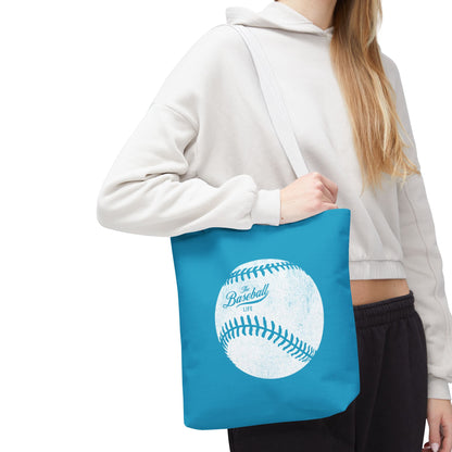 Weathered Baseball Tote Bag_Turquoise