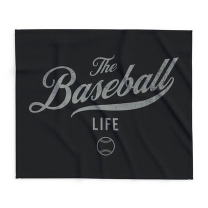 Fleece Blanket_Black w Silver Gray Print
