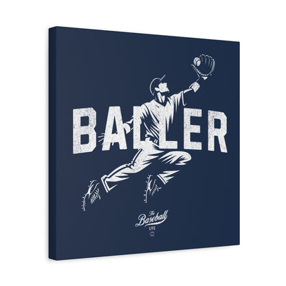 Baller Wall Art Canvas_Navy