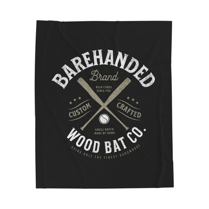 Velveteen Plush Blanket_Barehanded Wood Bat Co._Black