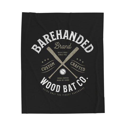 Velveteen Plush Blanket_Barehanded Wood Bat Co._Black