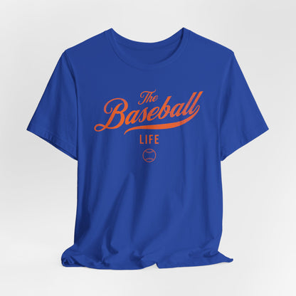 The Baseball Life Classic Script T-Shirt_Orange Print