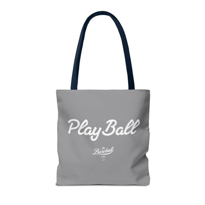Play Ball Tote Bag_Gray with White Print