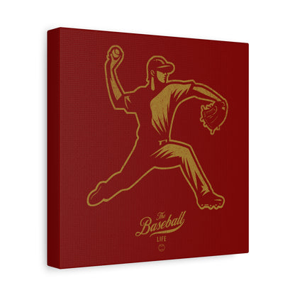 Pitcher Icon Wall Art Canvas_Cardinal Red