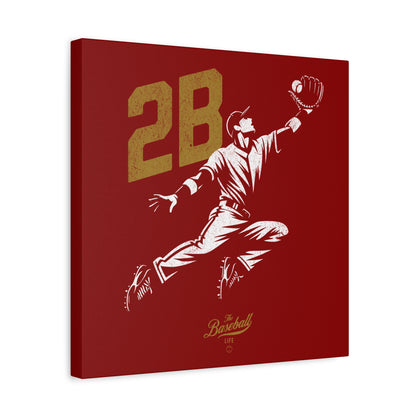 2B Second Base Wall Art Canvas_Cardinal Red