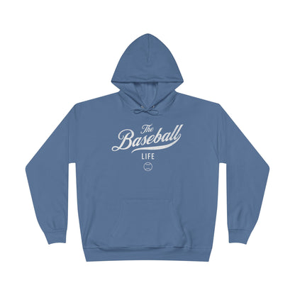The Baseball Life Hoodie w/Grommets_White Print
