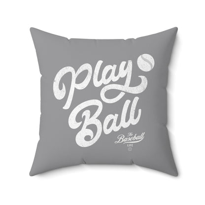 Accent Pillow_Play Ball Script_Gray
