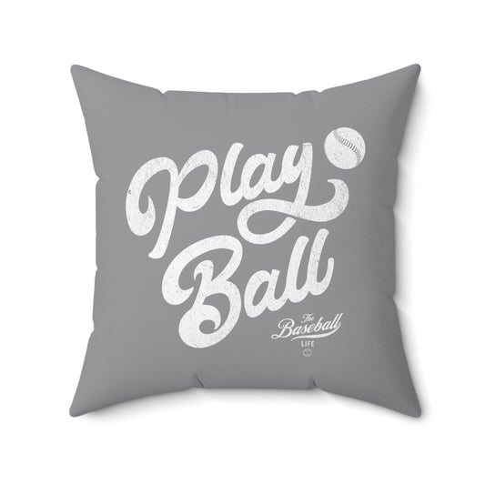 Accent Pillow_Play Ball Script_Gray