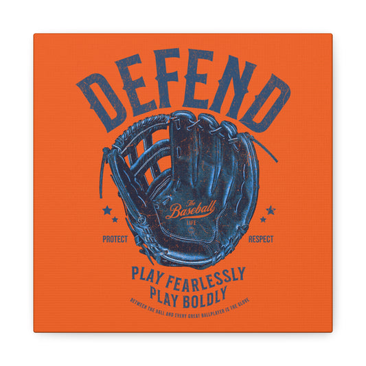 Defend Glove Wall Art Canvas_Orange