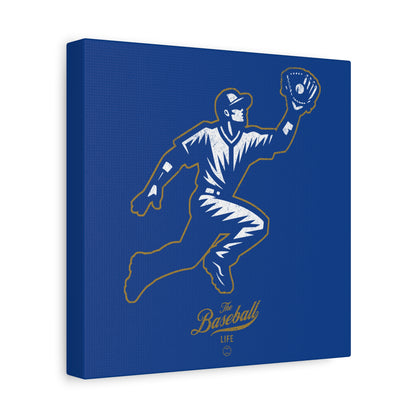 Player Icon Wall Art Canvas_Royal Blue