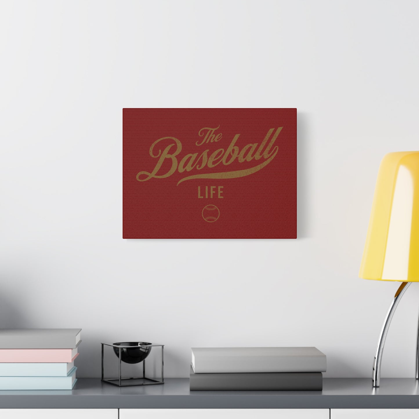 Wall Art Canvas_Maroon w Old Gold